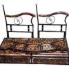 Urban Art Store Wood & Wrought Iron Sofa Set 4 Seater for Livingroom, Bedroom, Office, Porch, Garden, Balcony - Brown & Black - Image 5