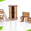 LIME SHADES Miniature Furniture Kids/Childrens Room Set (05 Miniatures) for Doll House and Other Fun Play Activities - Image 3