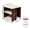 ABOUT SPACE Portable Wooden Centre Table , End & Sofa Side Table , Bed Side Table , Corner Coffee Table with Solid Finish Space Saving Furniture with Storage for Living Room , Bed Room , Balcony for Home Decor (50 x 50 x 52 cm) - Image 3