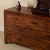 Unique Woodcraft Sheesham Wood Chest of 6 Drawers Multipurpose Storage Cabinet Wooden Dresser for Bedroom Living Room Home (Dark Brown Finish) - Image 4