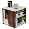 ABOUT SPACE Portable Wooden Centre Table , End & Sofa Side Table , Bed Side Table , Corner Coffee Table with Solid Finish Space Saving Furniture with Storage for Living Room , Bed Room , Balcony for Home Decor (50 x 50 x 52 cm) - Image 2