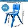 RUDRAMS Big Kids Chair for 4 to 10 Years || Strong Plastic Chair for Kids || Nursery School Kids Chair || Chairs for Kids Sustain Upto 150 kg (2, Blue) - Image 3