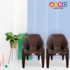 AVRO FURNITURE Set Of 2 Plastic Chairs | Matt And Gloss Pattern | Plastic Chairs For Home, Living Room| Bearing Capacity Up To 200Kg | Strong And Sturdy Structure | 1 Year Guarantee, Brown - Image 7