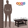 AVRO FURNITURE Viva Double Top Centre Table | | Wooden Texture on Top | Multi-Use Shelf | Tested with 200 kg Weight | Anti-Skid Locked Shoe| | for Kitchen, Dining Room, Living Room | Brown Colour - Image 4