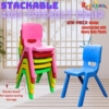 RUDRAMS Big Kids Chair for 4 to 10 Years || Strong Plastic Chair for Kids || Nursery School Kids Chair || Chairs for Kids Sustain Upto 150 kg (2, Blue) - Image 5