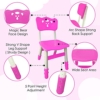 Sunbaby Kids Chair (Height Adjustable/Flexible) Strong Frame, Study Chairs, Portable, Kids Furniture Broad Wide Seating, Correct Posture Supports Back Ergonomic Design (Pink) - Image 3