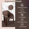 AVRO FURNITURE Set Of 2 Plastic Chairs | Matt And Gloss Pattern | Plastic Chairs For Home, Living Room| Bearing Capacity Up To 200Kg | Strong And Sturdy Structure | 1 Year Guarantee, Brown - Image 4