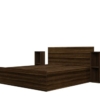 The M M Furniture Store Hunter Queen Size Bed with Box Storage and 2 Side Stand Box for Bedroom (Original Walnut_78x60) - Image 5