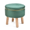 ShadowKart Ottoman Pouffes Stool for Living Room Mudda Sitting Furniture Footrest Seat Pouffe Puffy Foam Stool Footstool for Office Home Decor, 16x16x17 Inch, Green - Image 6