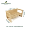 UTOPIA CHOICE Petit Bench Cum Study Table for Kids | Multi-Utility Kids Study Table, Adult Seating | Canadian Ash Wood | Clear Child-Safe PU Coat | 32D x 64W x 35H cm, 1 Piece | for Kids Age 1+ - Image 4