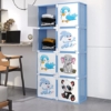 BALAR 8 Smart Storage Cabinet Baby Almirah Wardrobe Storage Rack Closest Organizer for Clothes Kids Living Room Bedroom Small Accessories Blue - Image 2