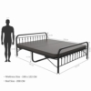 Honey Touch Double Bed | Foam Mattress Included | Folding Style No Assembly Required (Black,4ft x 6.25ft,with Headboard,Metal) - Image 3