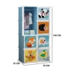 R.K. International 8 Plastic Small Sheet Wardrobe Storage Rack for Kids , Blue - Image 3