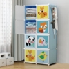 R.K. International 8 Plastic Small Sheet Wardrobe Storage Rack for Kids , Blue - Image 2