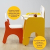 Smartsters Engineered Wooden Study Table | Study Table with Pin-up Board & White Board | Kids Study Table for 4 to 10 Years | Rockstar Study Table for Kids | 40X37X24 Inches, Yellow - Image 6
