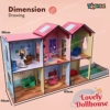 Toyshine Big Size Wooden DIY Doll House for Kids with Furniture, Dolls, Side Garden and Much More! Play House Learning Toy for Girls Boys 3 4 5 6 7 Year Old Birthday Gift Dollhouse - Image 4