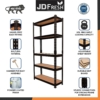 JD Fresh 5 Tier Shelf Iron Rack for Storage, Metal Rack Shelves for Storage, Foldable Steel Shelf Rack for Storage Multipurpose, Storage Rack, Metal Racks and Shelves - Image 5