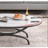 EDEUEQUE Oval Coffee Table Mid-Century Sofa Table Nesting Table End Table TV Stand Functional Centre Table for Living Room Bedroom Home Office Furniture Black and White - Image 4