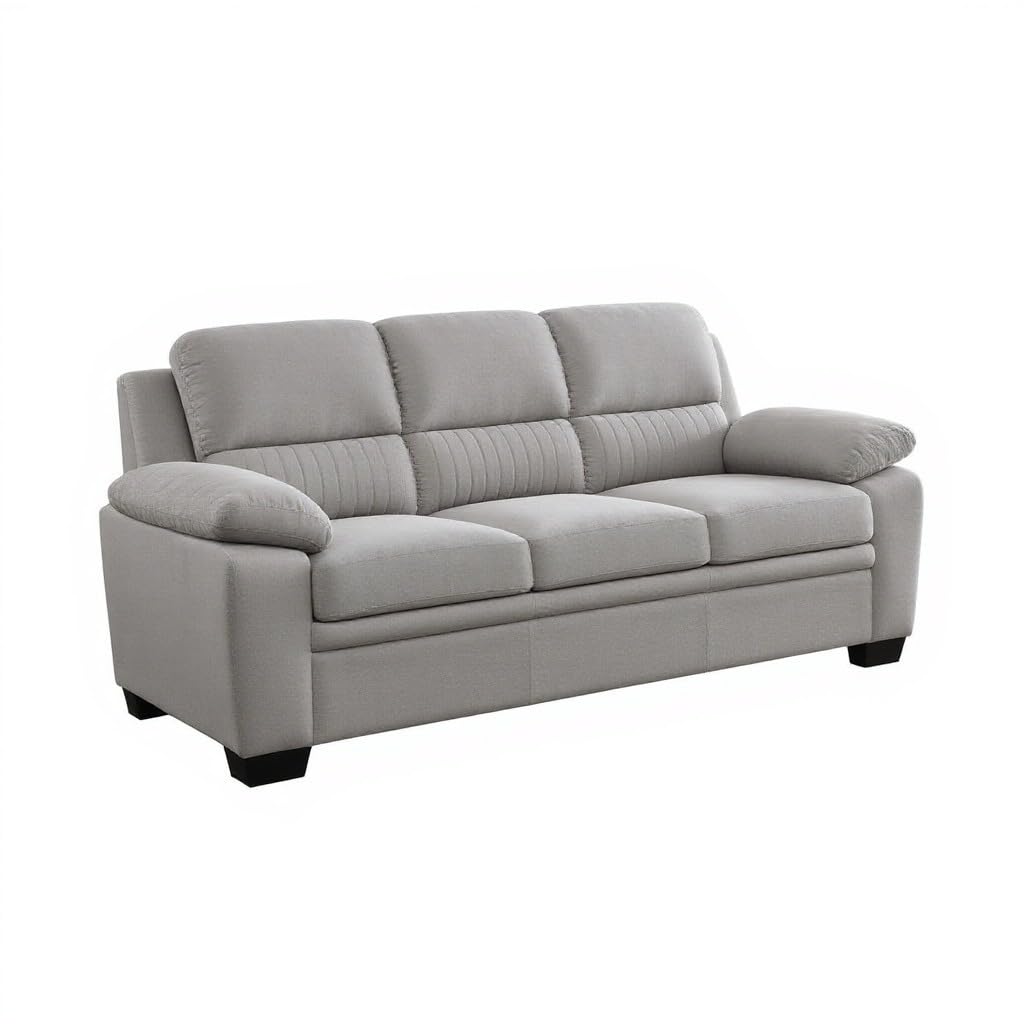 Torque - Jett Luxurious Fabric 3 Seater Sofa for Living Room (Light Grey) | Wooden 3 Seater Sofa Bed Couch for Bedroom Hall Festival Gift | 3 Year Warranty - Image 8