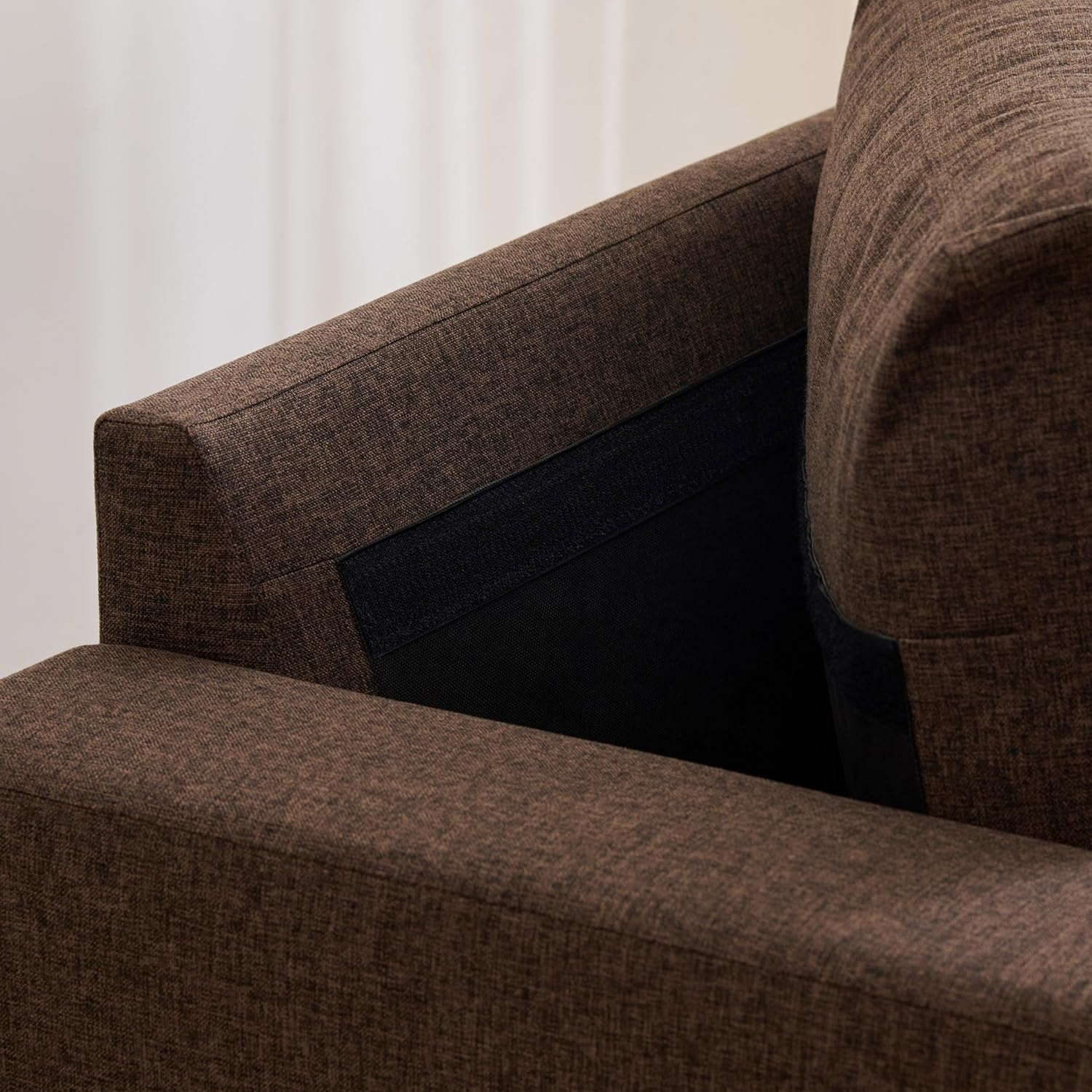 Home Centre 6 Seater Berry Fabric Sofa|Fabric Sofa Set for Living Room|(Brown)|2 Year Warranty - Image 8