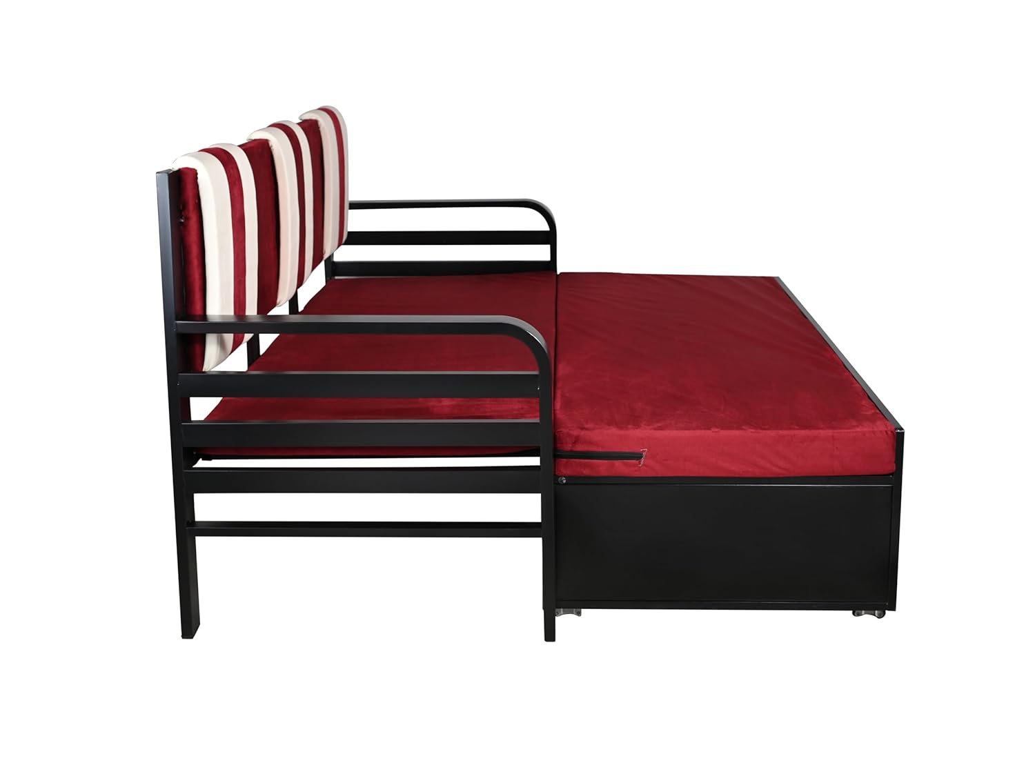 Furniture Premium Remis 3 Seater Sofa Cum Bed, Metal Sofa cuma Bed, Folding Sofa CumBeds for Living Room, 3 Seater Pull Out Sleeper (King Size (6X6)) - Image 5