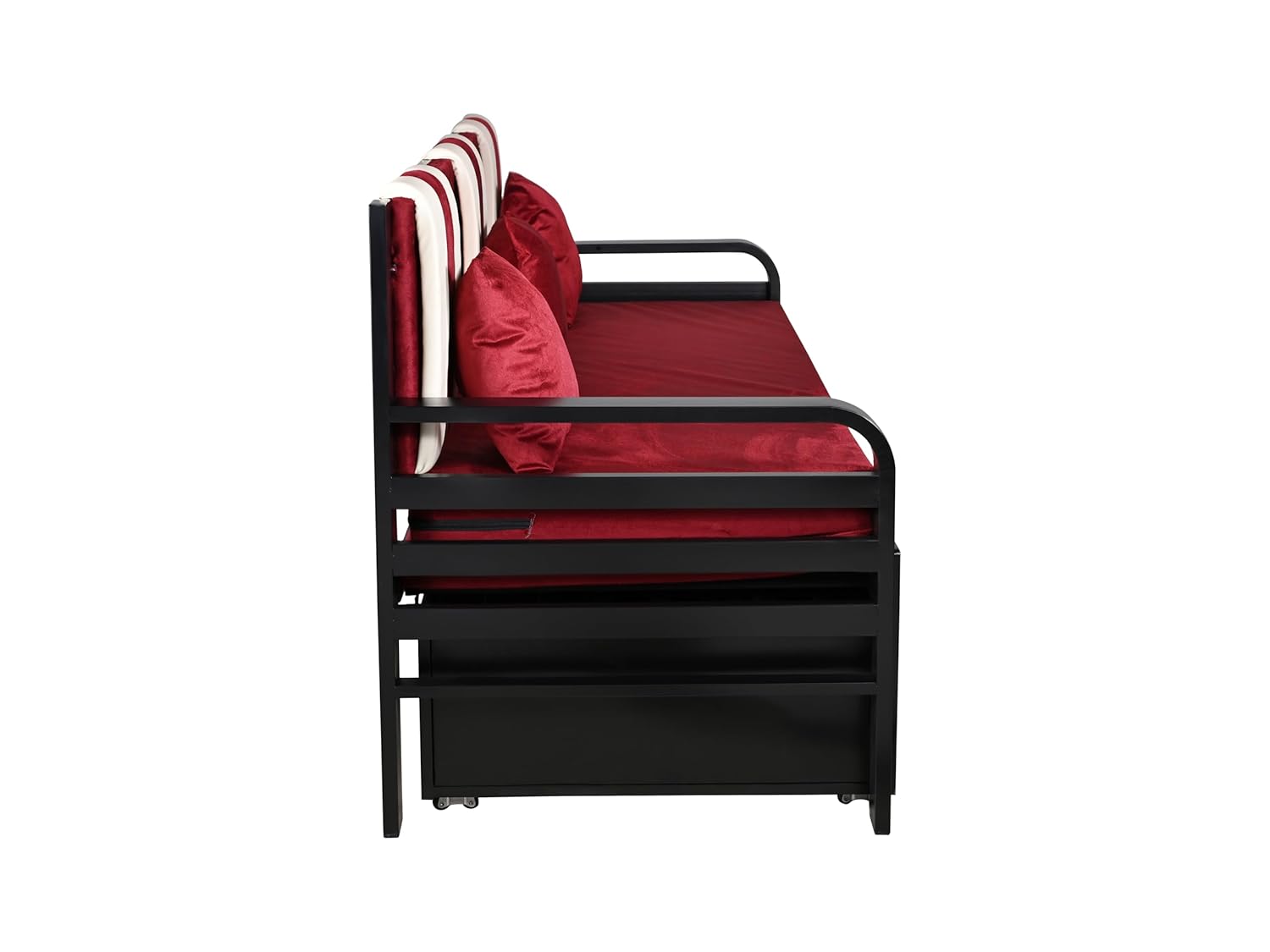 Furniture Premium Remis 3 Seater Sofa Cum Bed, Metal Sofa cuma Bed, Folding Sofa CumBeds for Living Room, 3 Seater Pull Out Sleeper (King Size (6X6)) - Image 6