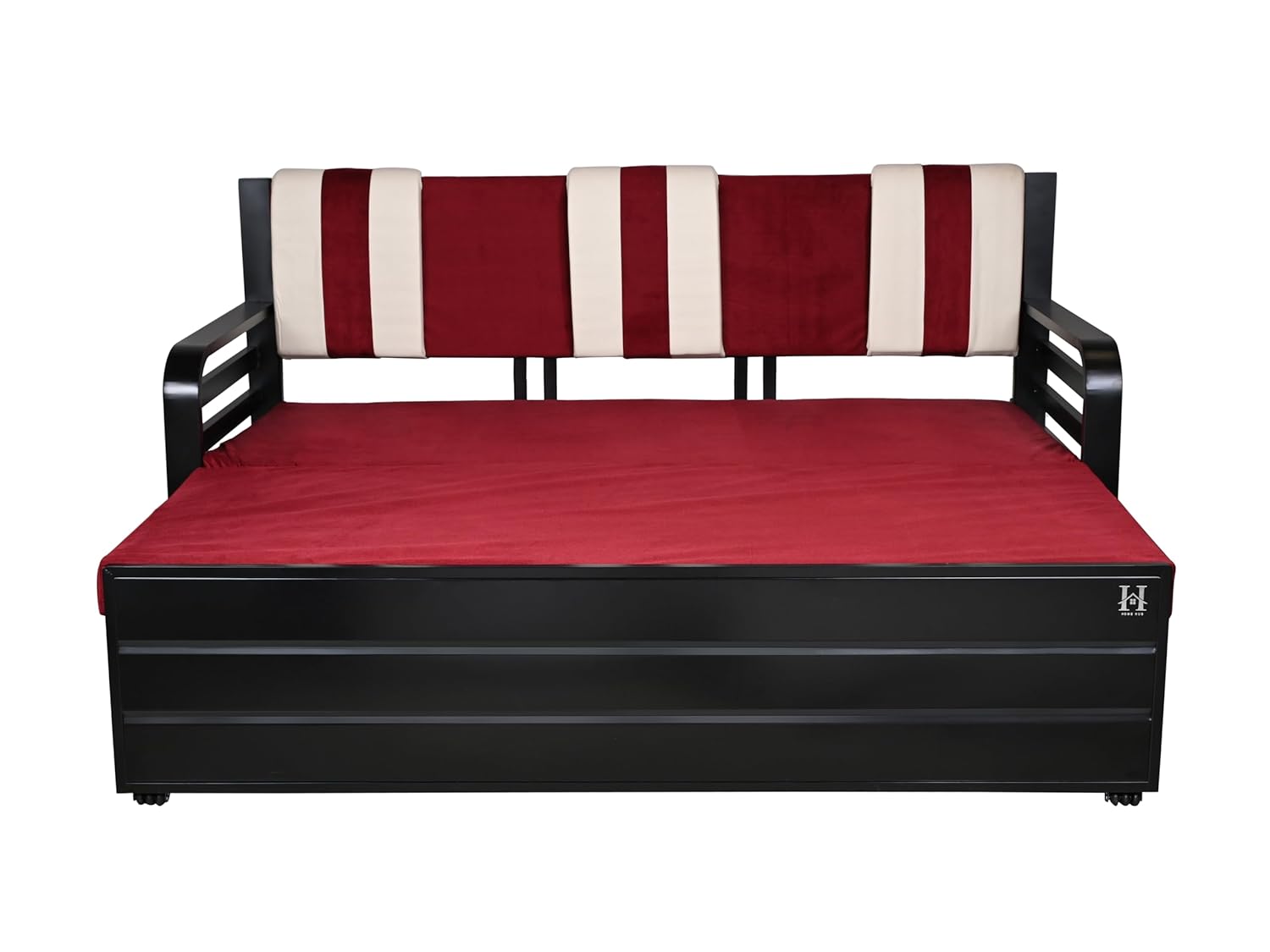 Furniture Premium Remis 3 Seater Sofa Cum Bed, Metal Sofa cuma Bed, Folding Sofa CumBeds for Living Room, 3 Seater Pull Out Sleeper (King Size (6X6)) - Image 7