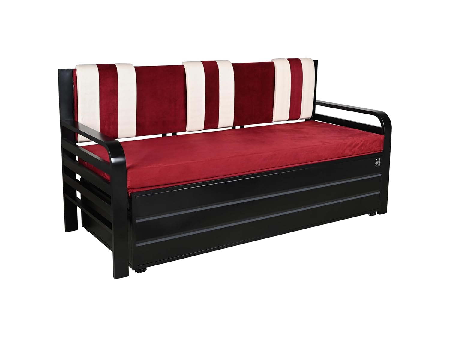 Furniture Premium Remis 3 Seater Sofa Cum Bed, Metal Sofa cuma Bed, Folding Sofa CumBeds for Living Room, 3 Seater Pull Out Sleeper (King Size (6X6)) - Image 8