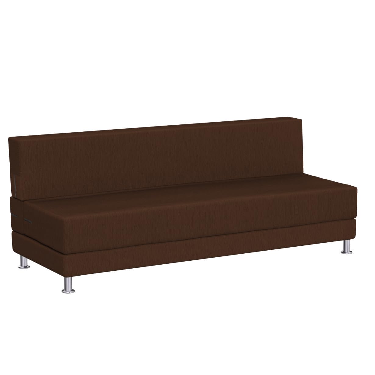 Adorn India Wood Easy Alyn Plus Stripes 4 Seater Sofa Cum Bed (6X6) (Brown)(1 Year Warranty) - Image 5