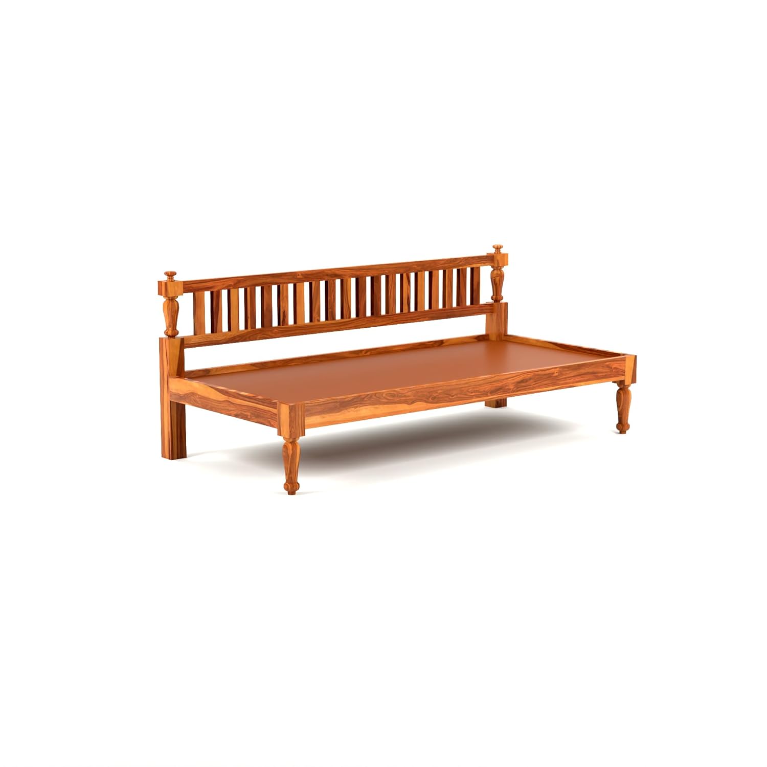 Sheesham Wood Sofa 3 Seater Sofa Cums Diwan Bed Included mattres Without Pillow for Home Living Room Diwan Sofa Settee for Living Room and Office | Three 3 Seater Sofa (Teak Finish) - Image 7