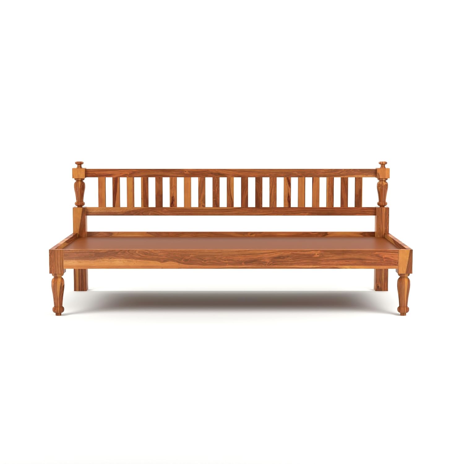 Sheesham Wood Sofa 3 Seater Sofa Cums Diwan Bed Included mattres Without Pillow for Home Living Room Diwan Sofa Settee for Living Room and Office | Three 3 Seater Sofa (Teak Finish) - Image 9