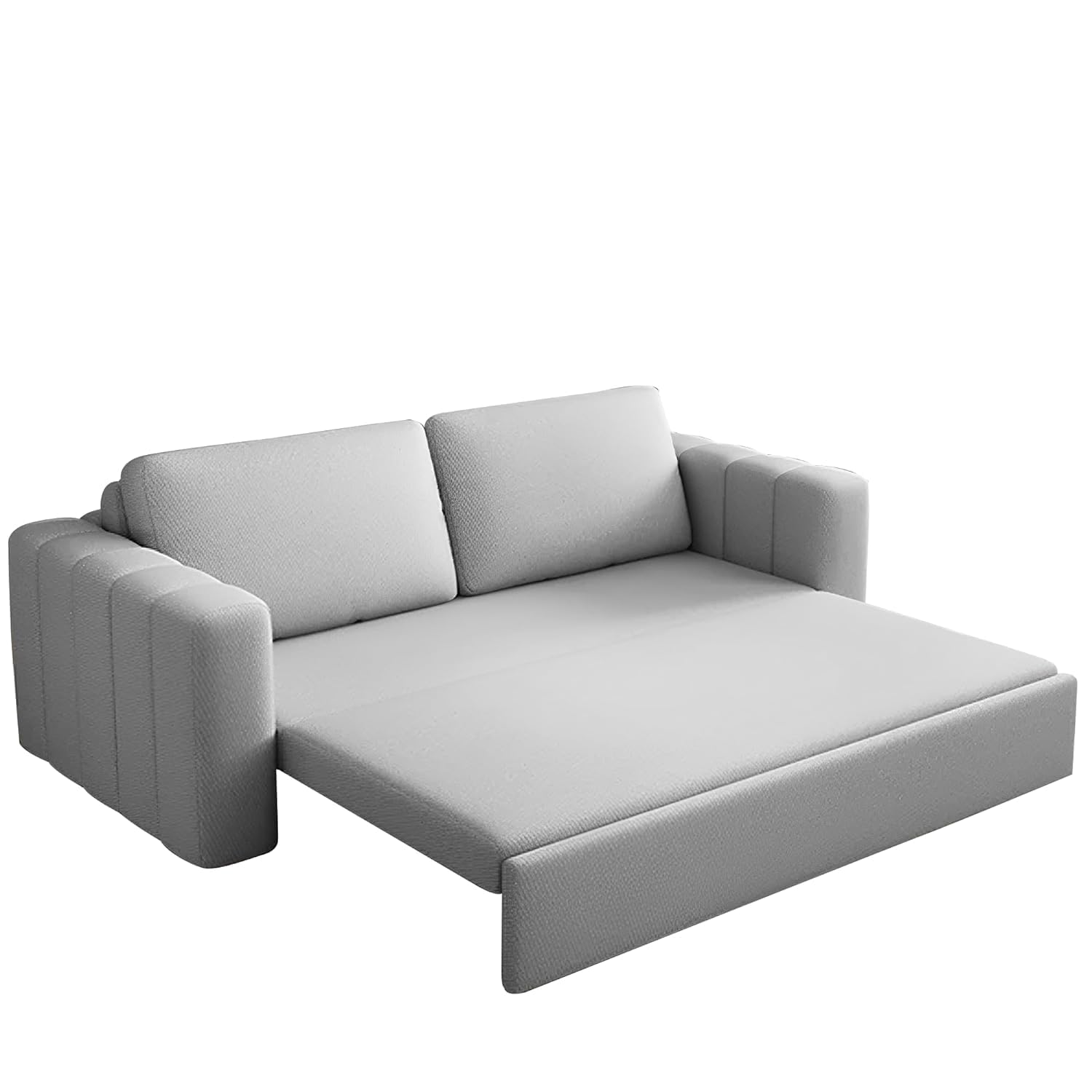 Roxy 3 Seater Sofa Cum Bed for Living Room (Grey Colour Fabric) Premium Fabric Sofa Set - Image 4