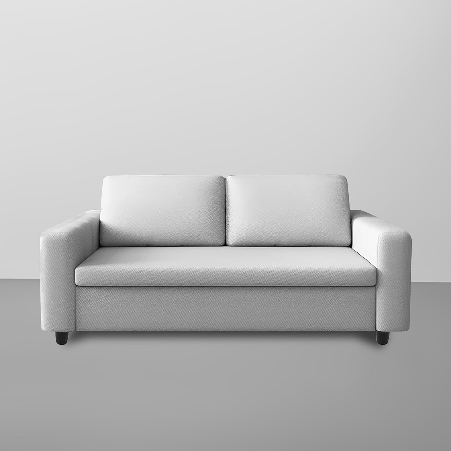 Roxy 3 Seater Sofa Cum Bed for Living Room (Grey Colour Fabric) Premium Fabric Sofa Set - Image 5