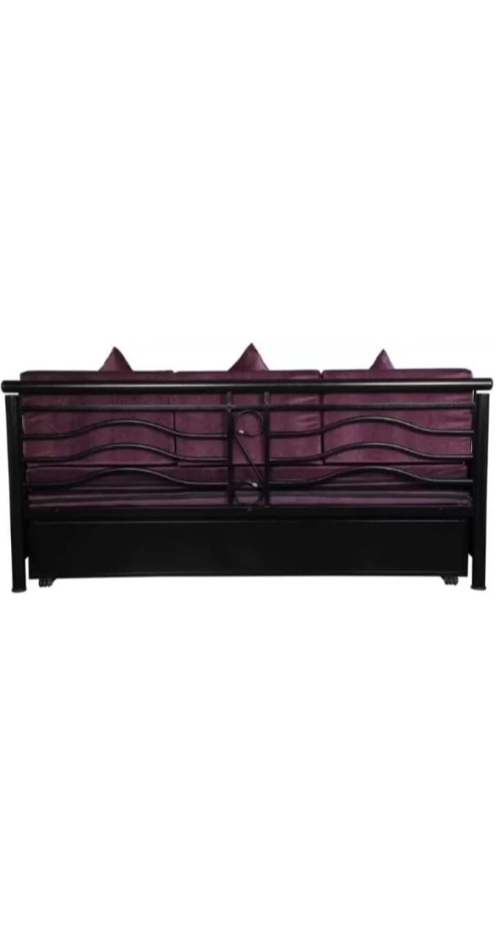 Shree ASHAPURA Steel Furniture Metal Sofa Cum Bed with Hydraulic Storage - Black Color (Texture Finish) Powder Coating (Single (6 x 4)) - Image 8