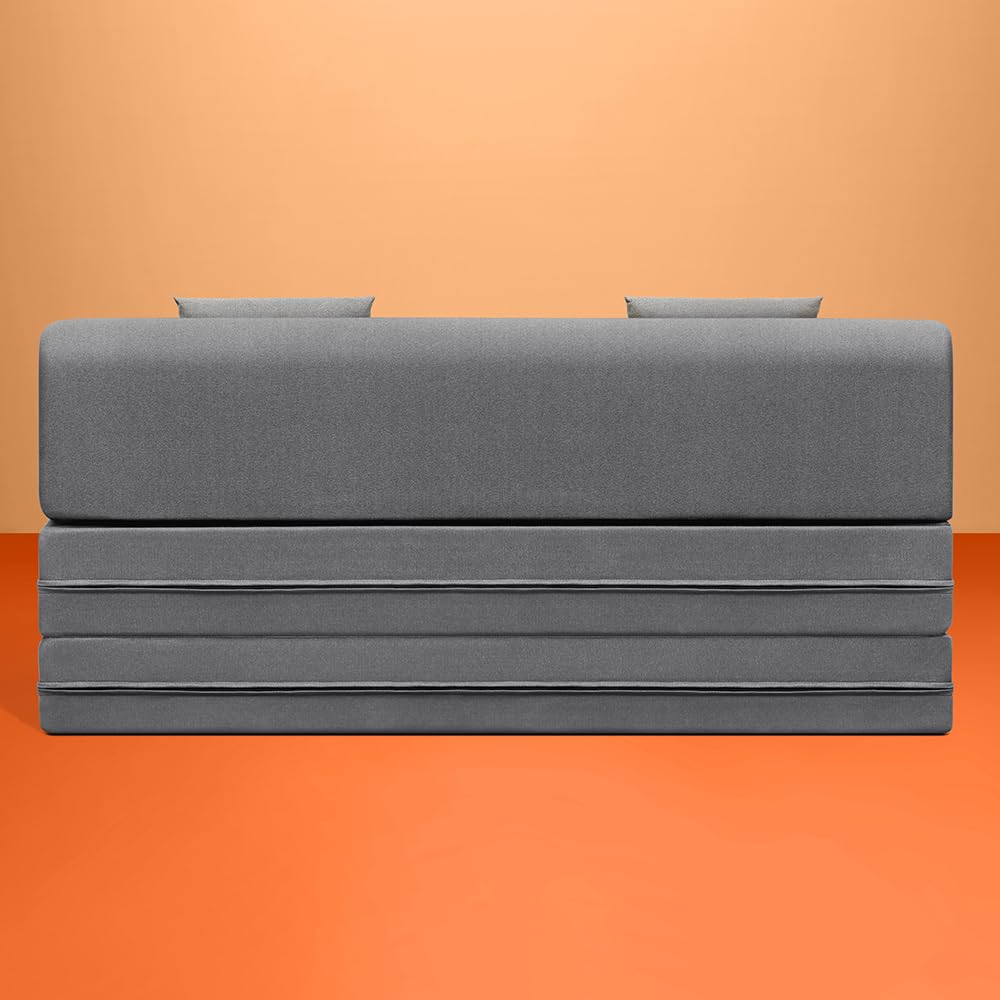 Sleepyhead Napster Sofa Cum Bed | 3-Year Warranty | 3 Seater Foldable Sofa Bed with 2 Cushions | 5-in-1 Convertible Sofabed | High-Density Foam | Washable Cover | Graphite Grey (6 X 5 Feet) - Image 5