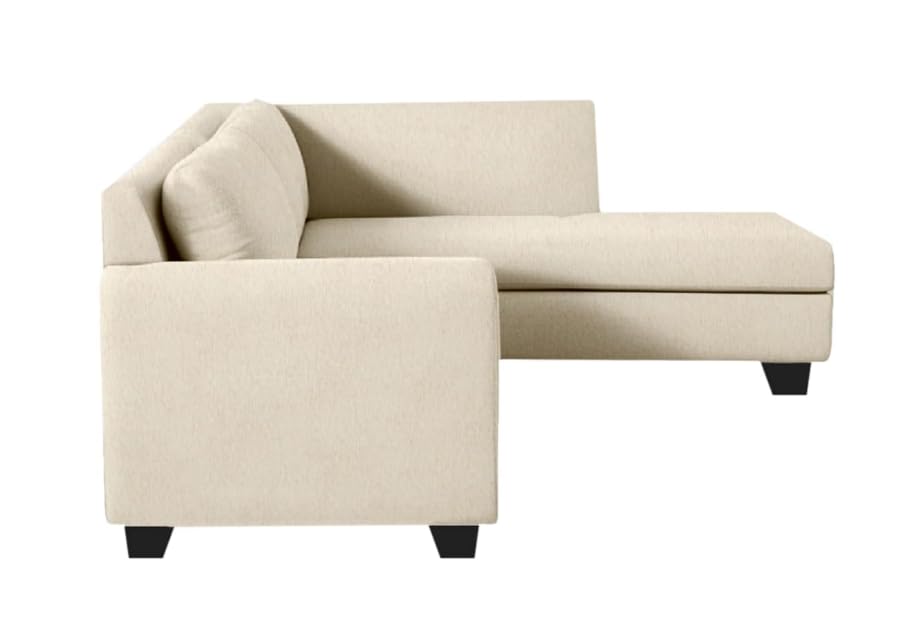 Modern Ceasaro 6 Seater Fabric RHS L Shape Sectional Sofa Set (Cream) - Image 4