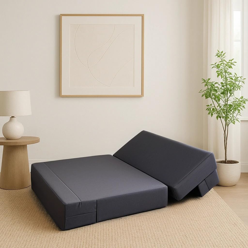 PUM PUM 2-Seater Sofa Bed – 36-Inch Wide, Lightweight & Foldable, Ideal for Home, Office or Guest Room,Grey - Image 5