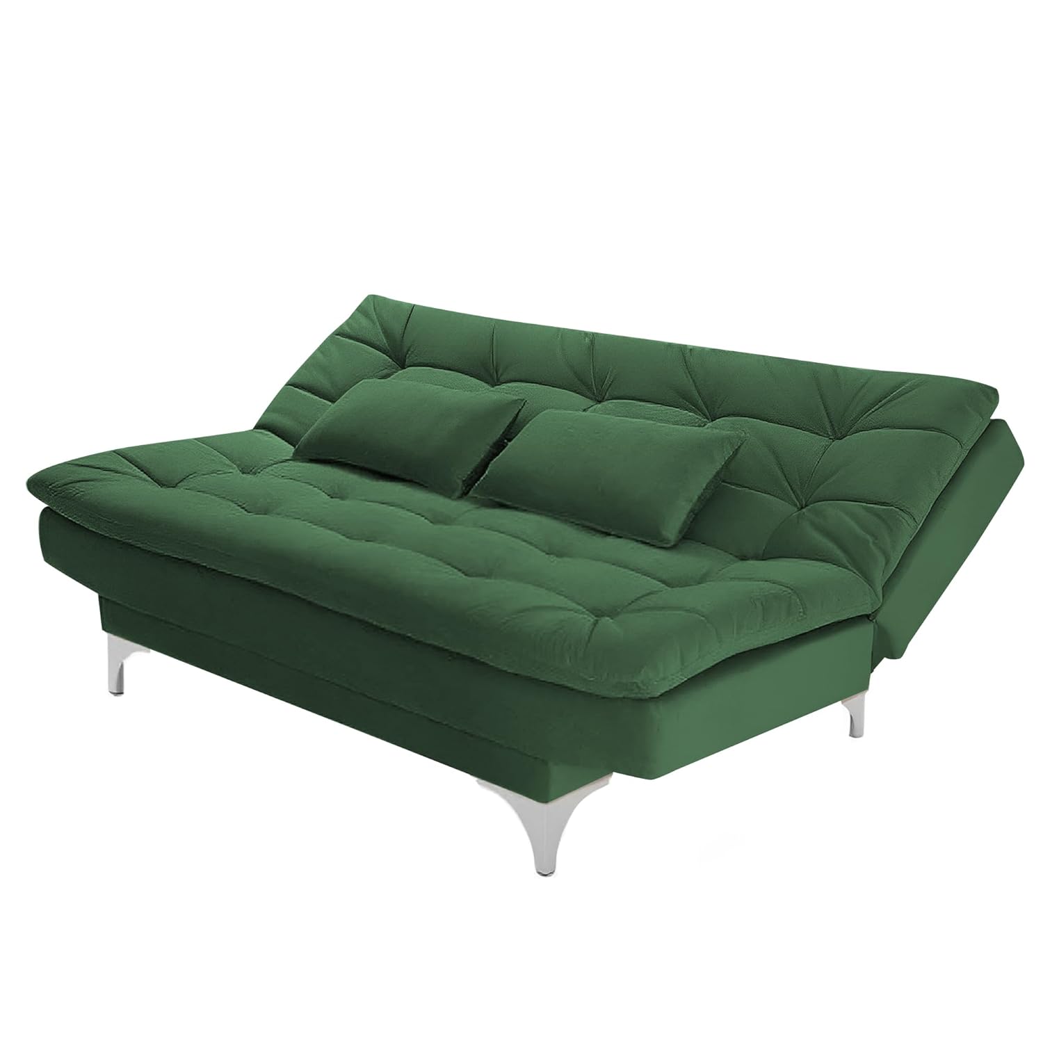 Danny 3 Seater Sofa Cum Bed for Living Room Premium Fabric Sofa for Living Room (Green Colour Fabric) - Image 4