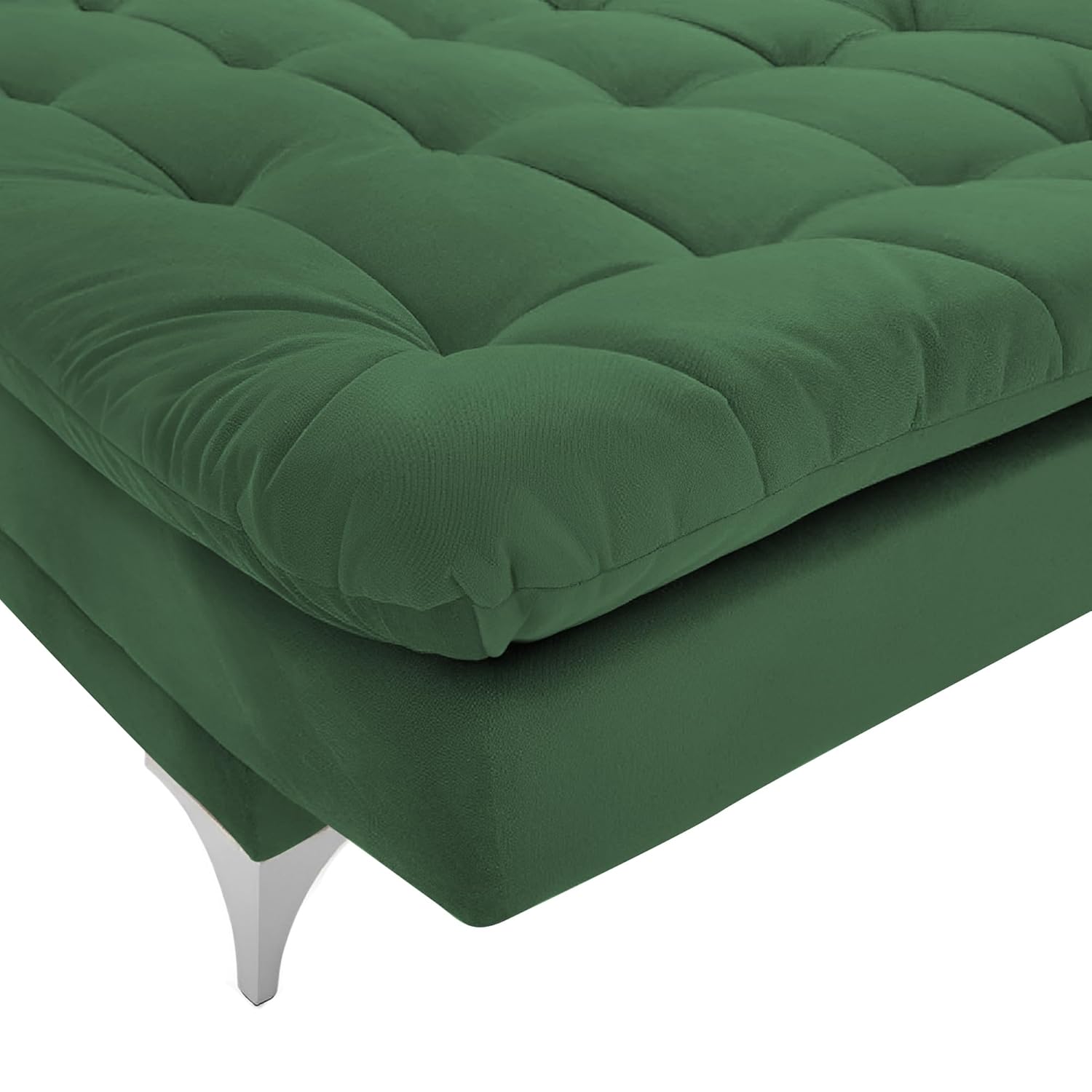 Danny 3 Seater Sofa Cum Bed for Living Room Premium Fabric Sofa for Living Room (Green Colour Fabric) - Image 5
