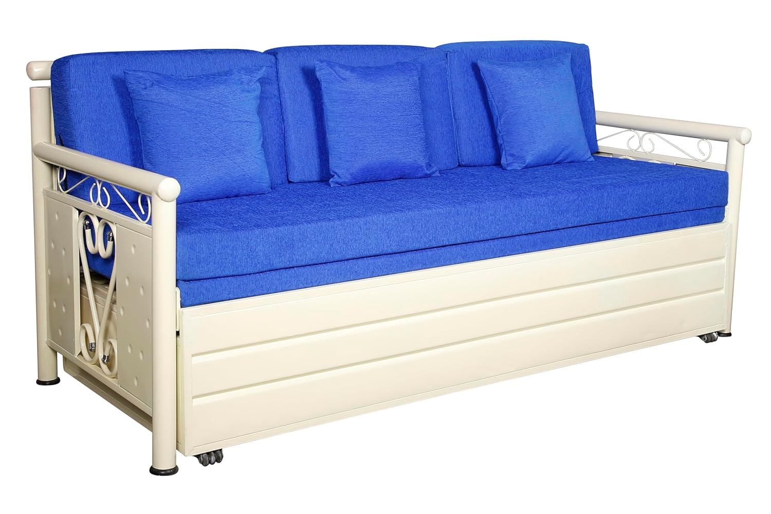 3 Seater Metal Sofa Cum Bed with Hydraulic Storage for Living Room (King (6 x 6)) - Image 4