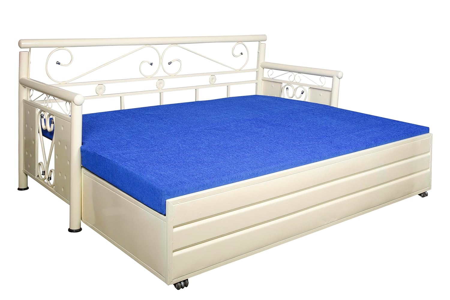 3 Seater Metal Sofa Cum Bed with Hydraulic Storage for Living Room (King (6 x 6)) - Image 5