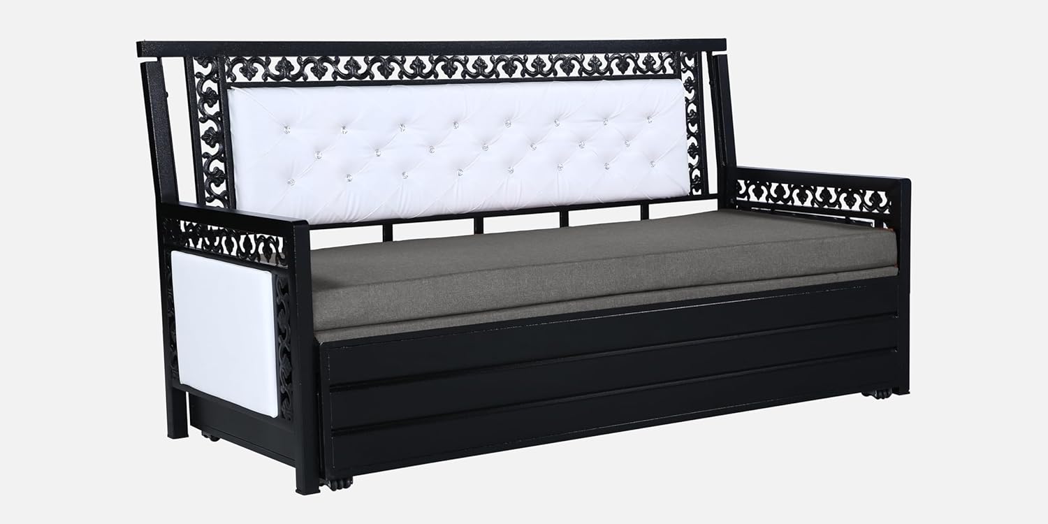 Carbin 3 Seater Metal Sofa Cum Bed with Hydraulic Storage | Single Size Sofa Cum Bed | 3 Seater Sofa Set, Metal Sofa Set for Living Room (Steel Gray, Single) - Image 5