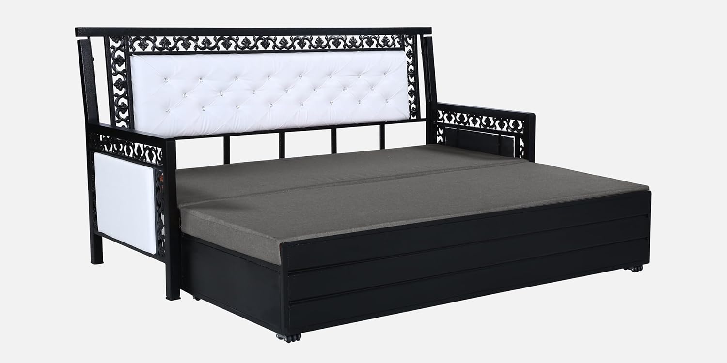 Carbin 3 Seater Metal Sofa Cum Bed with Hydraulic Storage | Single Size Sofa Cum Bed | 3 Seater Sofa Set, Metal Sofa Set for Living Room (Steel Gray, Single) - Image 8