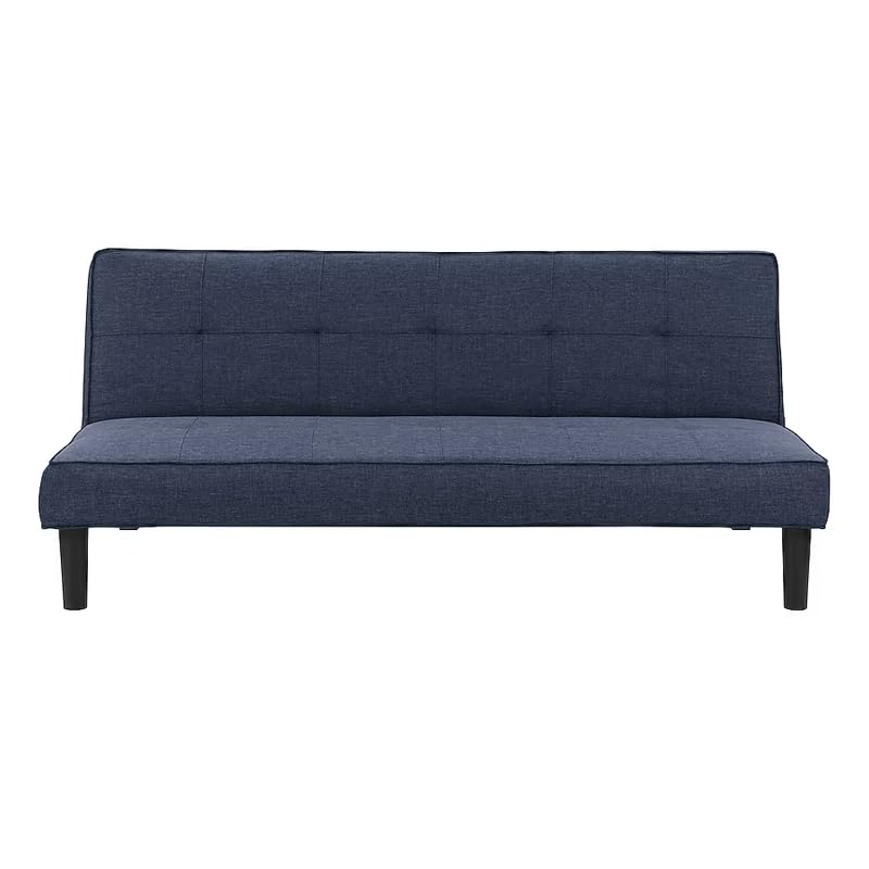 Cyrus Sofa Cum Bed Contemporary Wooden Made of Luxurious High Density Foam Modern Polyester Twin Futon Sofa Bed Color - Blue - Image 3