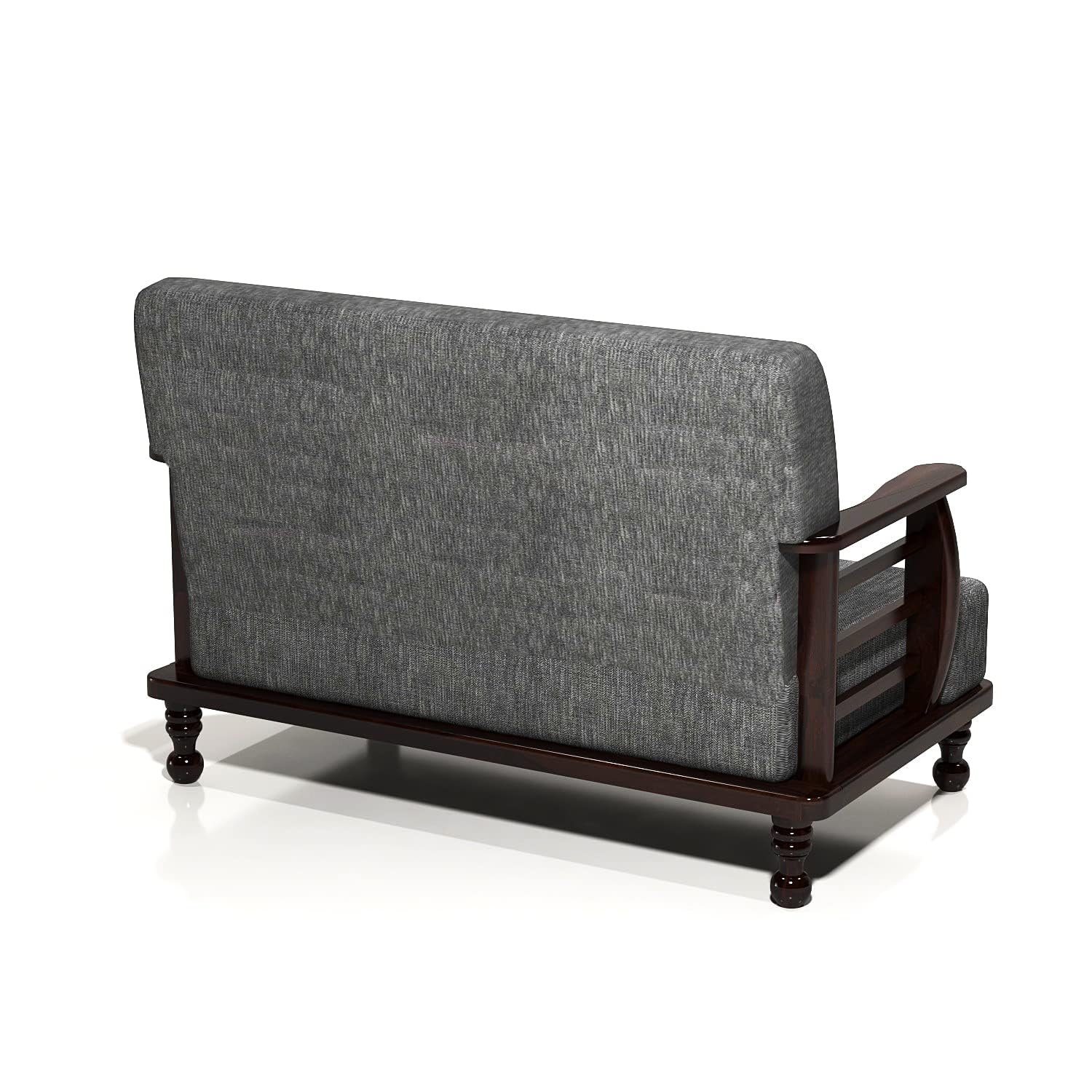 2 Seater Sofa Set for Living Room, Drawing Room & Office Lounge | Capacity - Two Seater, Sheesham Wood, Mahogany Finish - Image 5