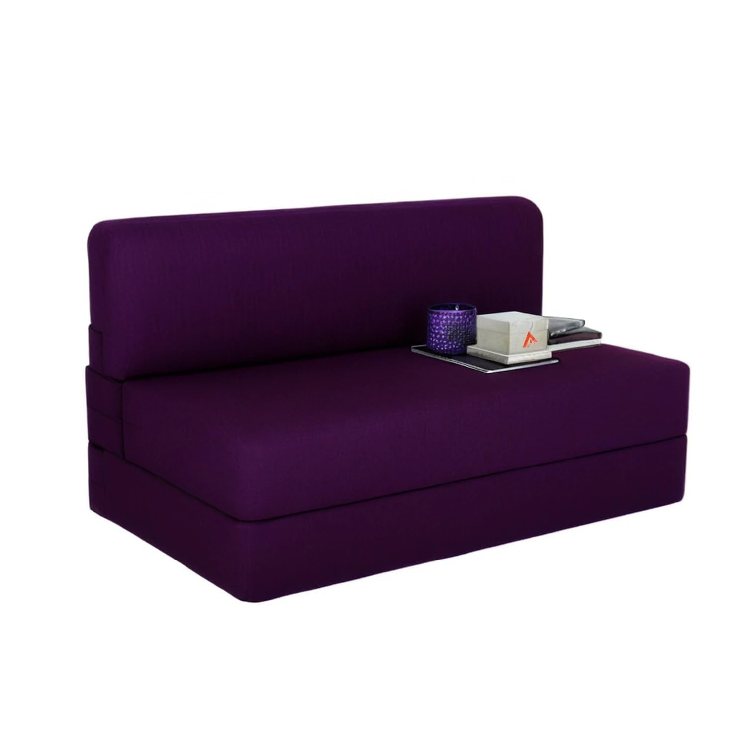 PUM PUM EPE Foam 2 Seater Sofa Cum Bed – 36 Inch Wide Convertible Sofa for Living Room & Guest Use, Lightweight & Foldable, Multipurpose Floor Seating,Purple - Image 3