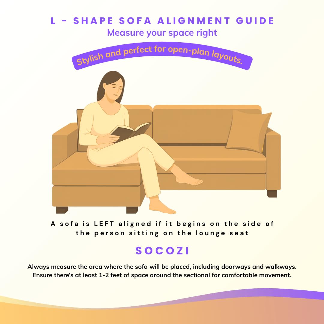 Almeria 5 Seater LHS L Shape Sofa Set | Soft Velvet Suede Fabric | Modern Design | Plush Comfort Cushions for Living Room (Light Grey) - Image 5