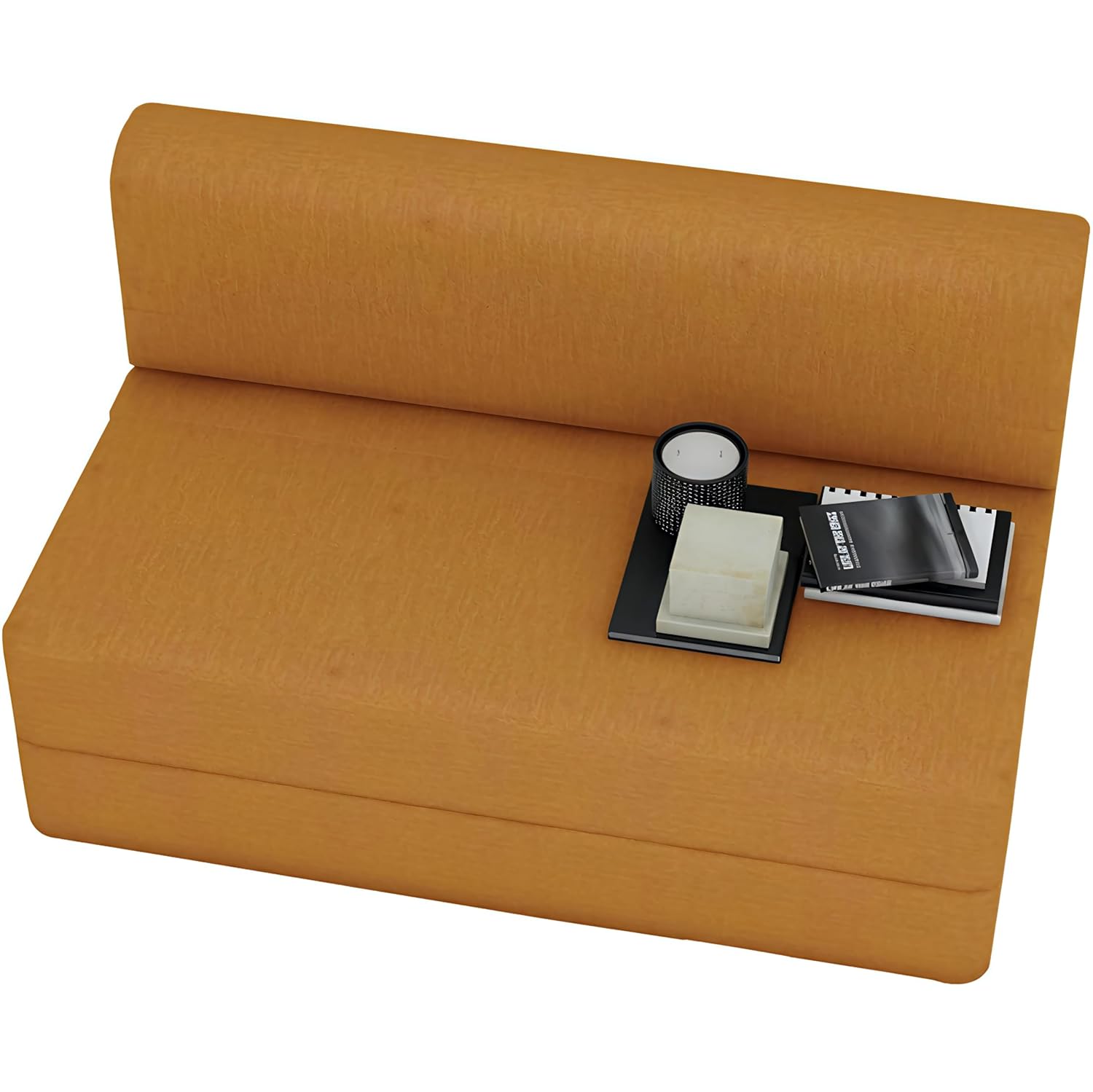 Sofa Cum Bed, 3x6 ft, Golden Colour, 7-inch Thick, Compact Design for Living Room - Image 5