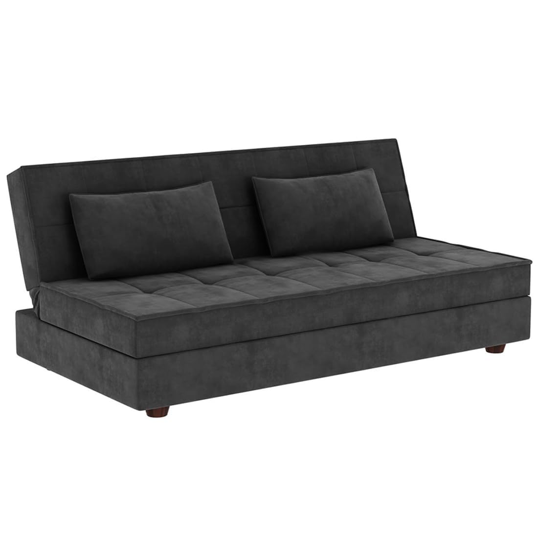 FURNY Korviaa 3 Seater Fabric Sofa Cum Bed Set (Grey Color) - Image 5