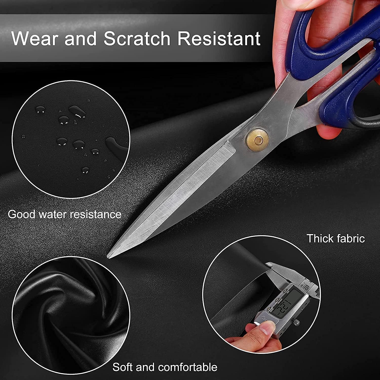 Self-Adhesive Black Leather Repair Patch (30x60cm) Waterproof & Anti-Scratch Genuine Leather Patch for Sofas, Couches, Car Seats, Furniture, Handbags & Jackets Durable Upholstery Repair Tape - Image 3